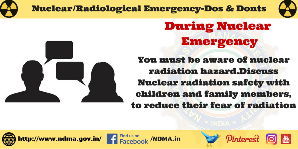 Discuss nuclear radiation safety with children and family members
